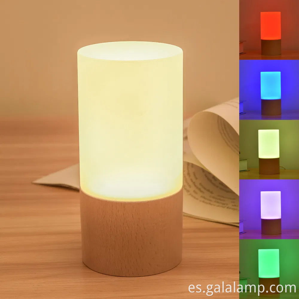 Innovadora luz nocturna de madera maciza para decoración del hogar